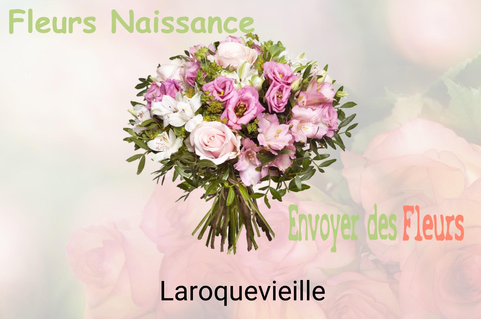 Bouquet de fleurs de naissance livré à Laroquevieille