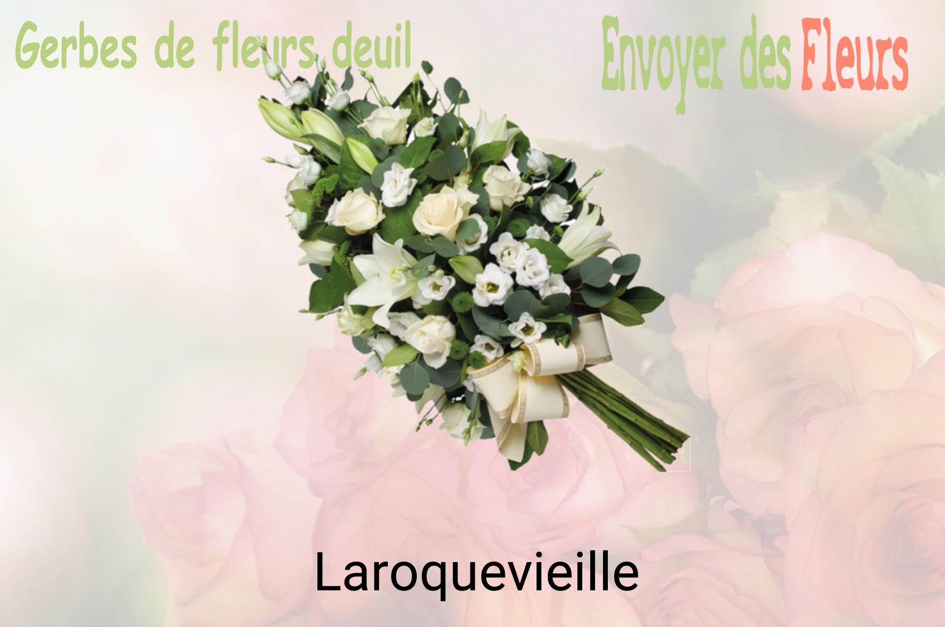 Gerbe de fleurs de deuil livrée à Laroquevieille